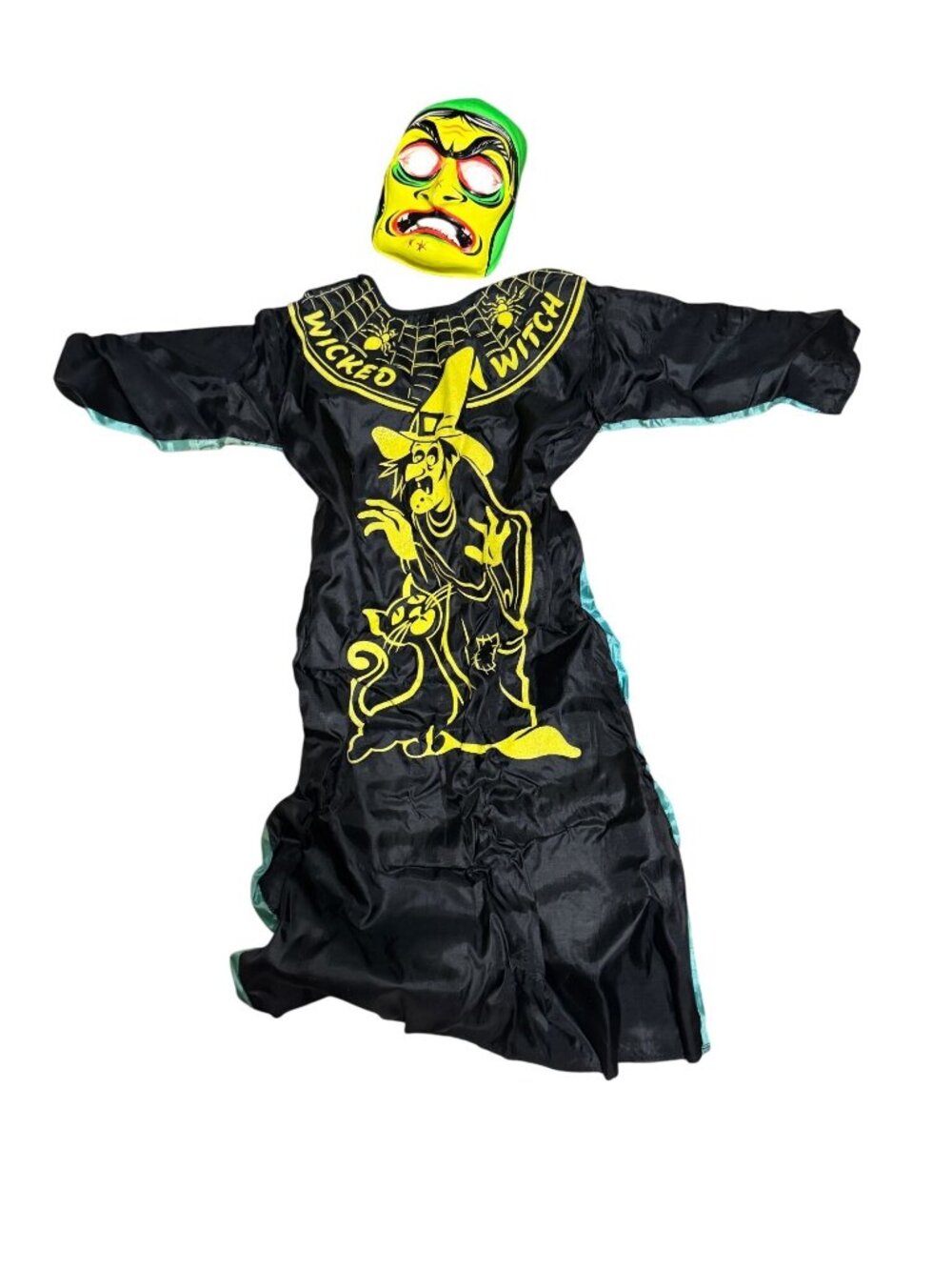 RARE Vintage Collegeville Fairy Witch 280 Two-In-One Halloween Costume 2 Masks - Picture 3 of 16